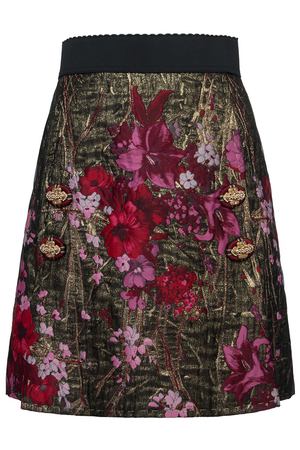 Жаккардовая юбка А-силуэта Dolce & Gabbana 599108060 вариант 2