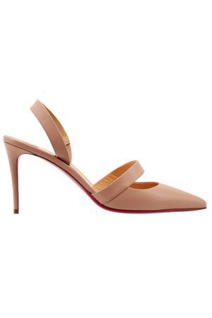 Нюдовые кожаные туфли Actina 85 Christian Louboutin 106108196 вариант 4