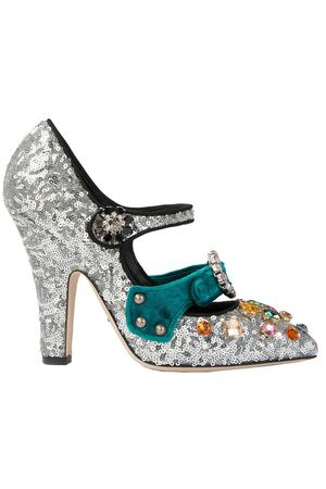 Туфли с пайетками и кристаллами Dolce & Gabbana 599108147 купить с доставкой