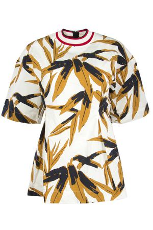 Свободная трикотажная блуза с принтом Marni 294108124