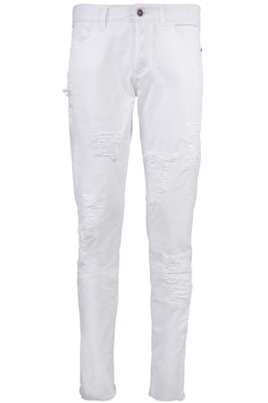 Белые джинсы с потертостями Dirk Bikkembergs 1487108231