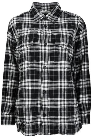 Черно-белая клетчатая рубашка Saint Laurent 1531108445 вариант 2 купить с доставкой