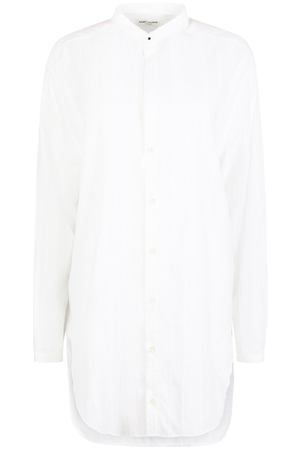 Рубашка с полосатой отделкой Saint Laurent 1531108714 вариант 3