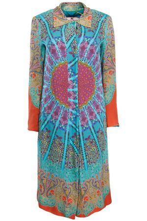 Шелковое платье-рубашка с принтом ETRO 907108763 купить с доставкой