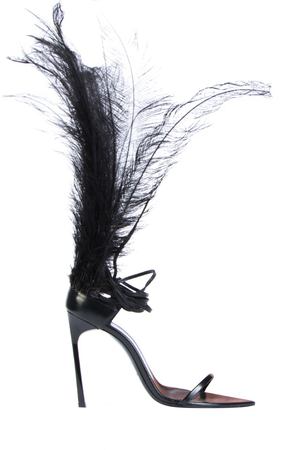 Босоножки с перьями Iris Saint Laurent 1531108982 купить с доставкой