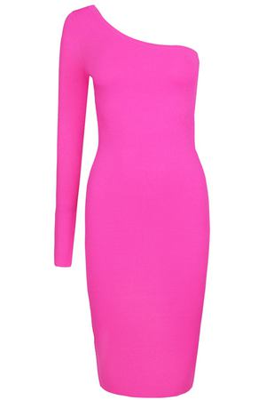 Асимметричное платье цвета фуксия Diane Von Furstenberg  110109065