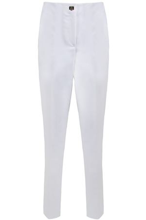 Белые трикотажные брюки со стрелками Salvatore Ferragamo 510108877 купить с доставкой