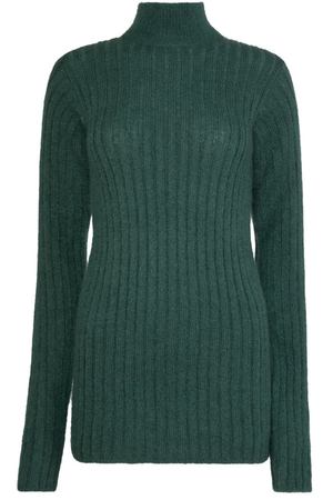 Удлиненный зеленый свитер Balmain 88109048 купить с доставкой