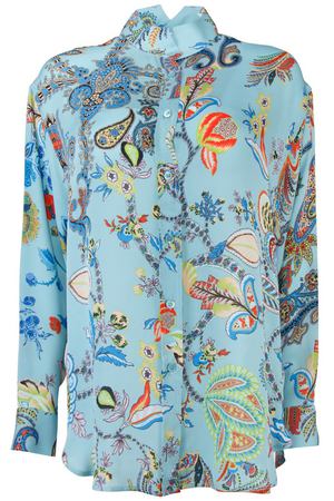 Блуза с воротником-стойкой и принтом ETRO 907109022 купить с доставкой