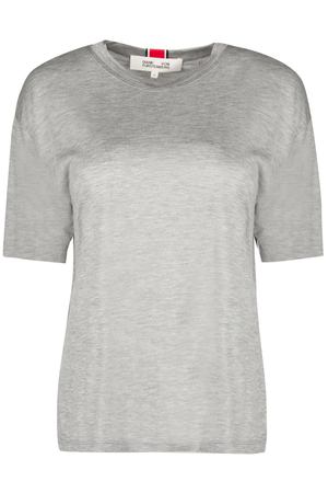 Асимметричная футболка из серого меланжа Diane Von Furstenberg  110108821 вариант 2