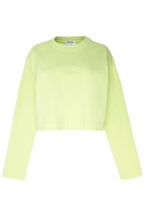 Укороченный лонгслив цвета лайма Acne Studios 876109106 вариант 3