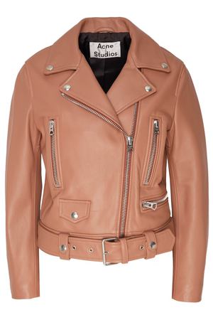 Терракотовая кожаная куртка Acne Studios 876109146 купить с доставкой