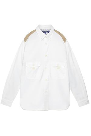 Рубашка с вельветовыми нашивками Junya Watanabe 148109678 купить с доставкой