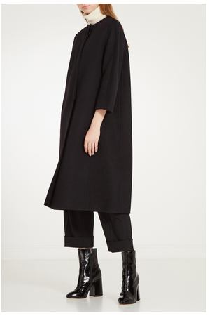 Черное шерстяное пальто Marni 294109750 купить с доставкой