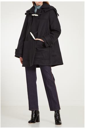 Шерстяное пальто с декоративной застежкой Marni 294109754 вариант 3