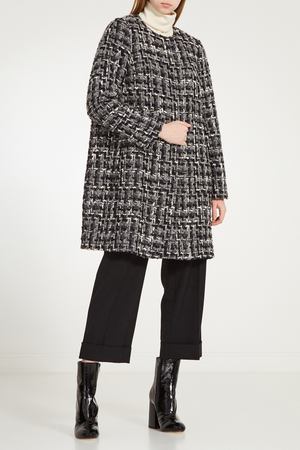 Однобортное серое пальто Dolce & Gabbana 599109795 вариант 2