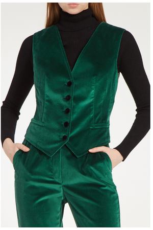 Зеленый жилет с леопардовым узором Dolce & Gabbana 599109798