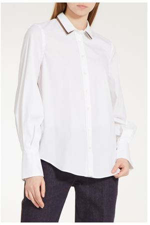 Белая рубашка Brunello Cucinelli 1675109864 купить с доставкой