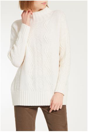 Белый шерстяной свитер Lorena Antoniazzi 2136109407 купить с доставкой