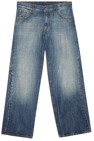 Синие джинсы с эффектом поношенности Moncler 34109966 купить с доставкой