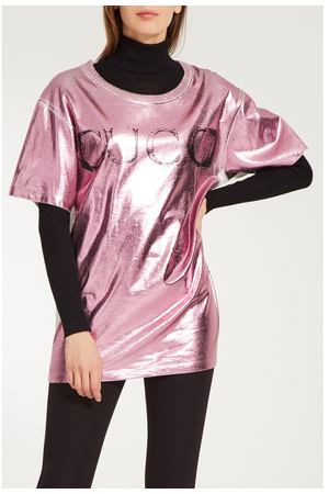 Розовая футболка Gucci 470109999
