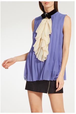 Фиолетовая блузка с отделкой Gucci 470110041