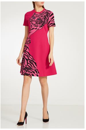 Розовое платье с тигром Valentino 210110060 купить с доставкой