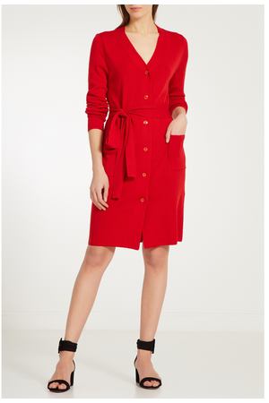 Красное платье с поясом Alexander Terekhov 74110105 купить с доставкой