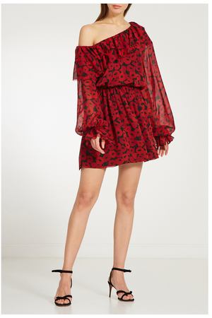 Шелковое платье с цветочным узором Saint Laurent 1531110164 вариант 3 купить с доставкой