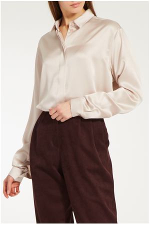 Бежевая блузка из шелка Alexander Terekhov 74110176 вариант 3 купить с доставкой