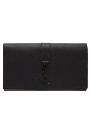 Черное портмоне с логотипом Saint Laurent 1531110201 вариант 2 купить с доставкой