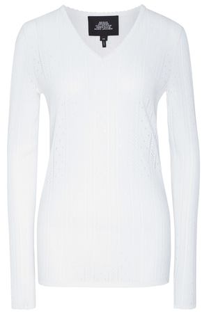 Белый пуловер с ажурной отделкой Marc Jacobs 167109889 купить с доставкой