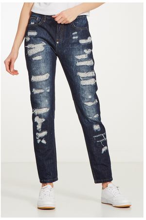 Синие джинсы с потертостями Philipp Plein 1795110246 вариант 3 купить с доставкой