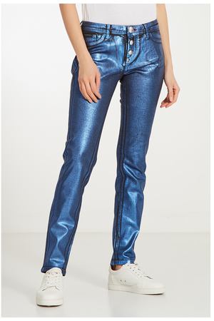 Синие джинсы с блестящей отделкой Philipp Plein 1795110286 купить с доставкой
