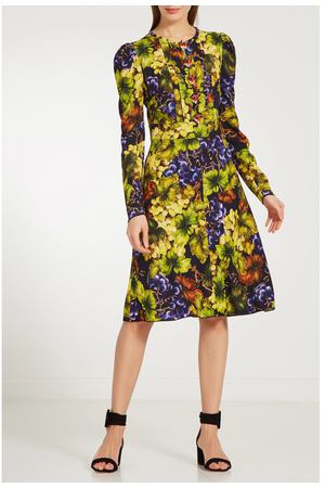 Платье с принтом с виноградом Dolce & Gabbana 599110295