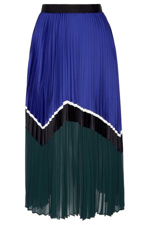 Двухцветная плиссированная юбка Self-Portrait 532109810 купить с доставкой