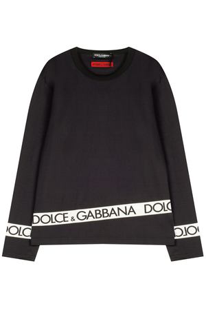 Черный лонгслив с логотипом Dolce & Gabbana 599110220
