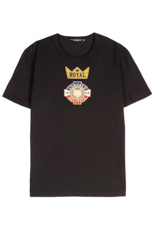 Черная футболка с принтом Dolce & Gabbana 599110240