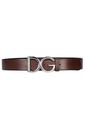 Коричневый ремень с логотипом Dolce & Gabbana 599110254 купить с доставкой