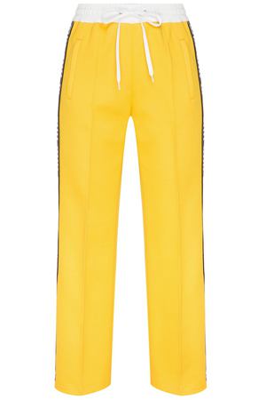 Желтые брюки с лампасами Miu Miu 375110813