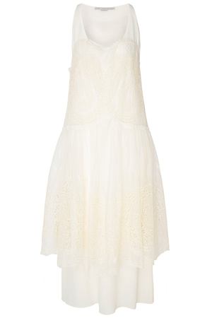 Кремово-белое шелковое платье Brianna Stella McCartney 193111227