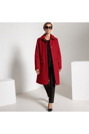 Пальто с украшениями средней длины с застежкой на пуговицы ANNE WEYBURN 109591 купить с доставкой