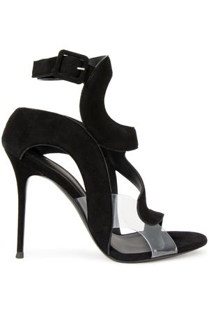 Замшевые босоножки Giuseppe Zanotti Design Е60278/ремень Черный