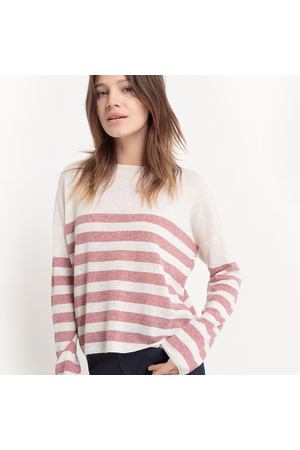 Пуловер в полоску, вырез-лодочка La Redoute Collections 49080