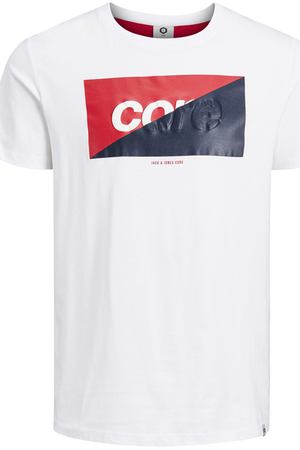 Футболка с круглым вырезом, короткими рукавами и принтом спереди Jack&Jones 220389