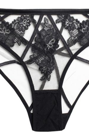 Классические трусики Demelza бежевые с черным Agent Provocateur 695924