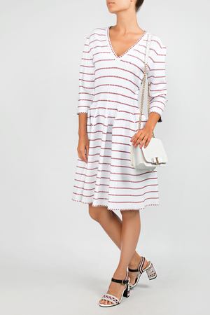 Платье с принтом ALAIA Alaia 5S9RC29RM152/белый/красный купить с доставкой