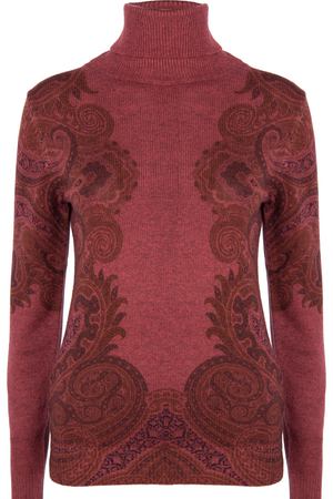 Кашемировый свитер с узором ETRO ETRO 13717/9277/0150 Бордовый, Коричневый, Принт