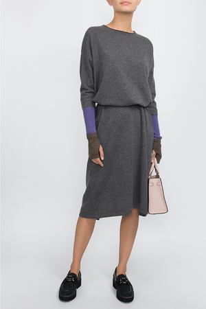 Кашемировое платье ReVera ReVera 18191003/007 Серый, Фиолетовый купить с доставкой