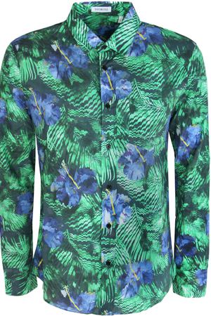 Рубашка хлопковая Dirk Bikkembergs Dirk Bikkembergs CC60BH3ТВ223 Зеленый Сиреневый